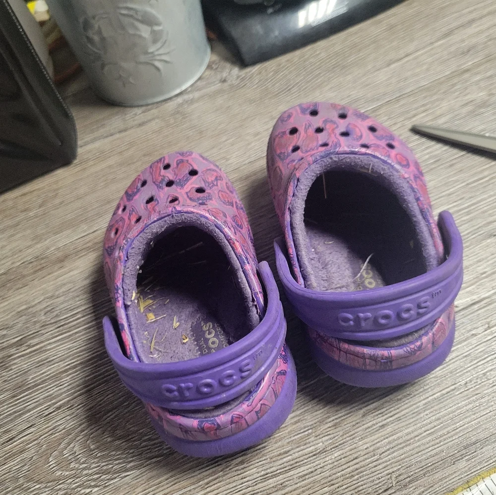 Crocs Children's Pink & Purple Lined Toddler Size‎ 6